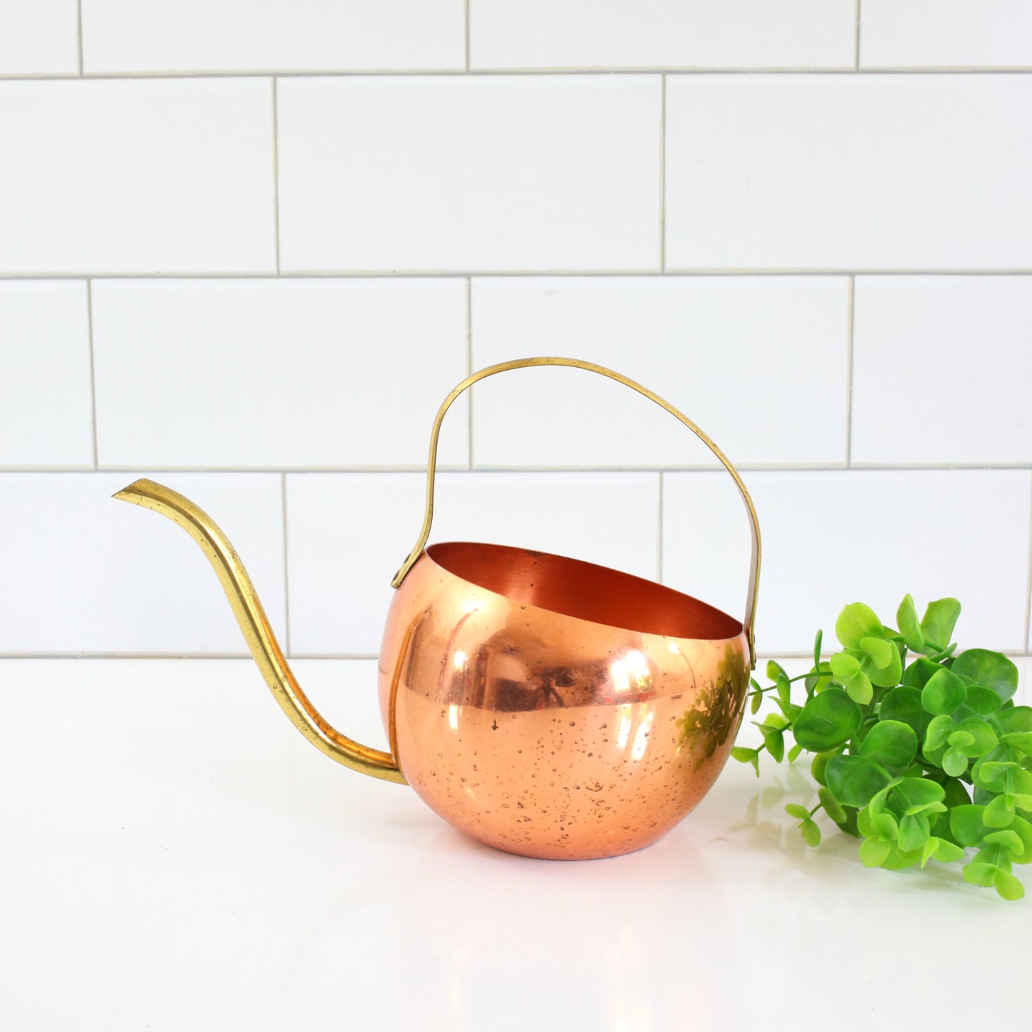 SOLD - Mid Century Copper Watering Can by Coppercraft Guild