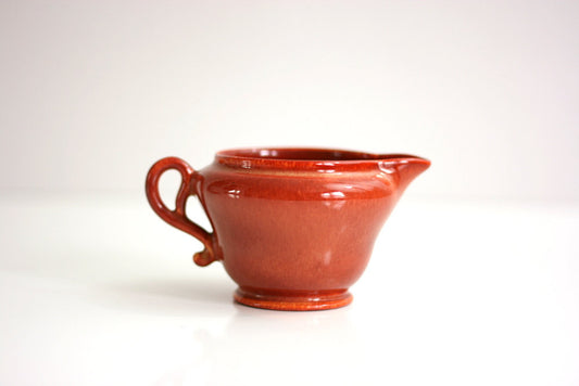 SOLD - Vintage Mid Century Modern Redwood Franciscan / Gladding McBean El Patio Ceramic Cream Pitcher