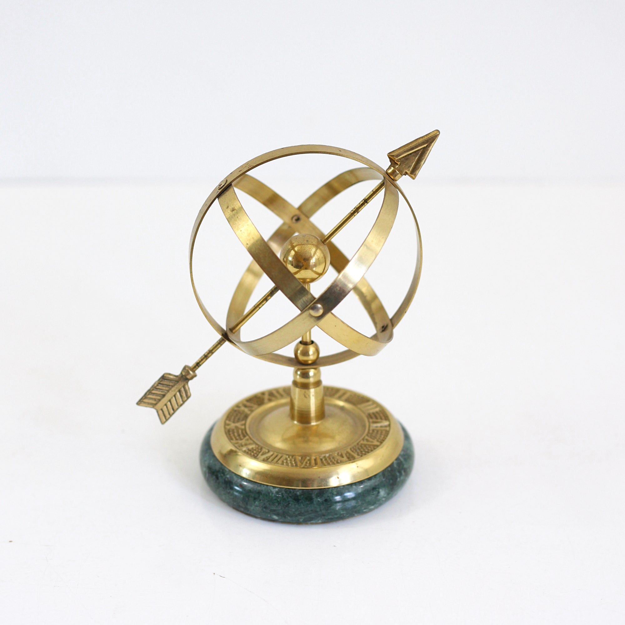 SOLD - Vintage Brass & Marble Armillary Sphere – Wise Apple Vintage