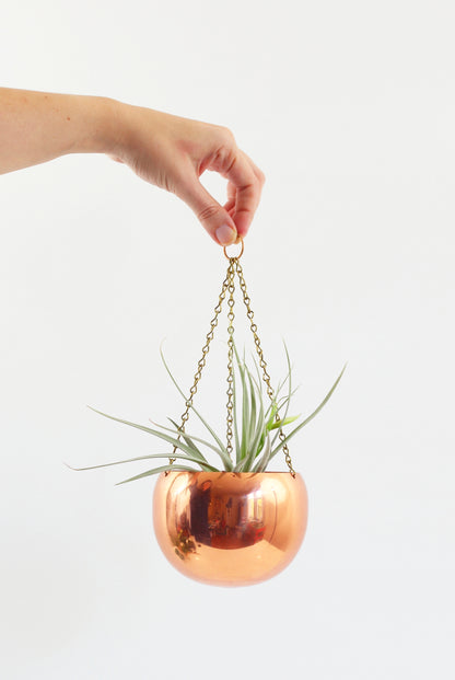 SOLD - Large Hanging Copper Planter by Coppercraft Guild