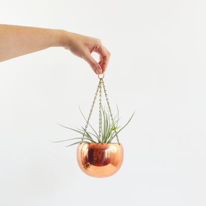 SOLD - Large Hanging Copper Planter by Coppercraft Guild