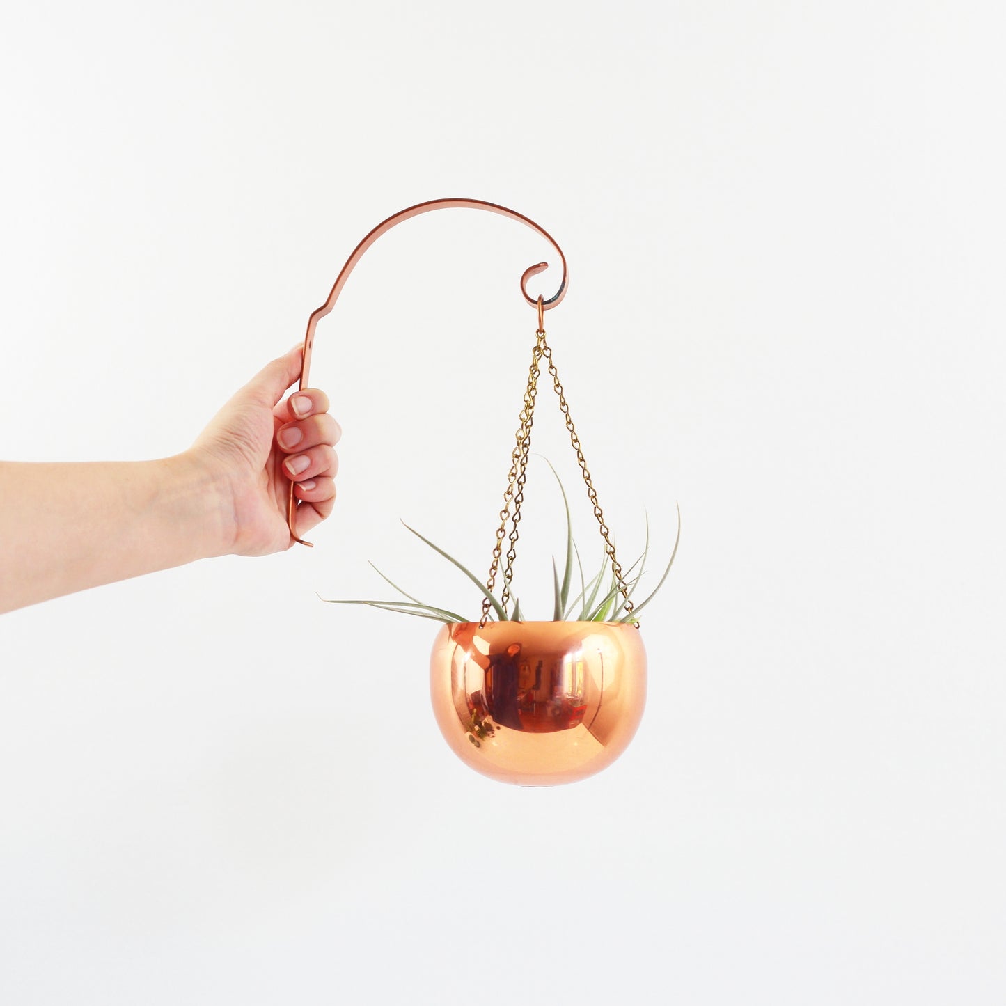 SOLD - Large Hanging Copper Planter by Coppercraft Guild