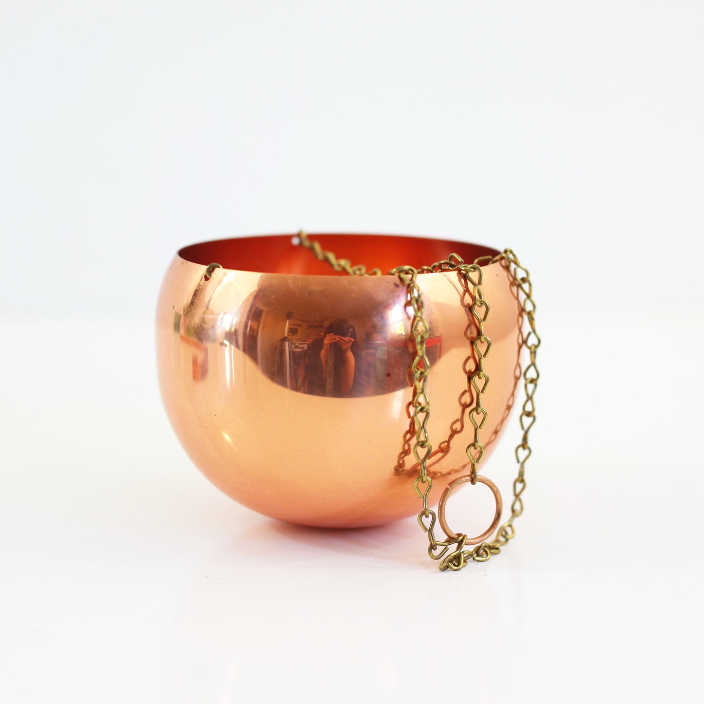 SOLD - Large Hanging Copper Planter by Coppercraft Guild