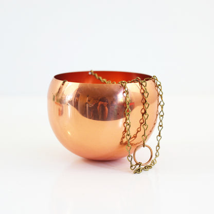 SOLD - Large Hanging Copper Planter by Coppercraft Guild