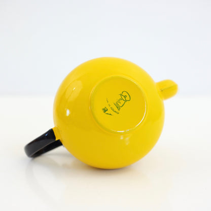 SOLD - Vintage Yellow Enamel Tea Kettle