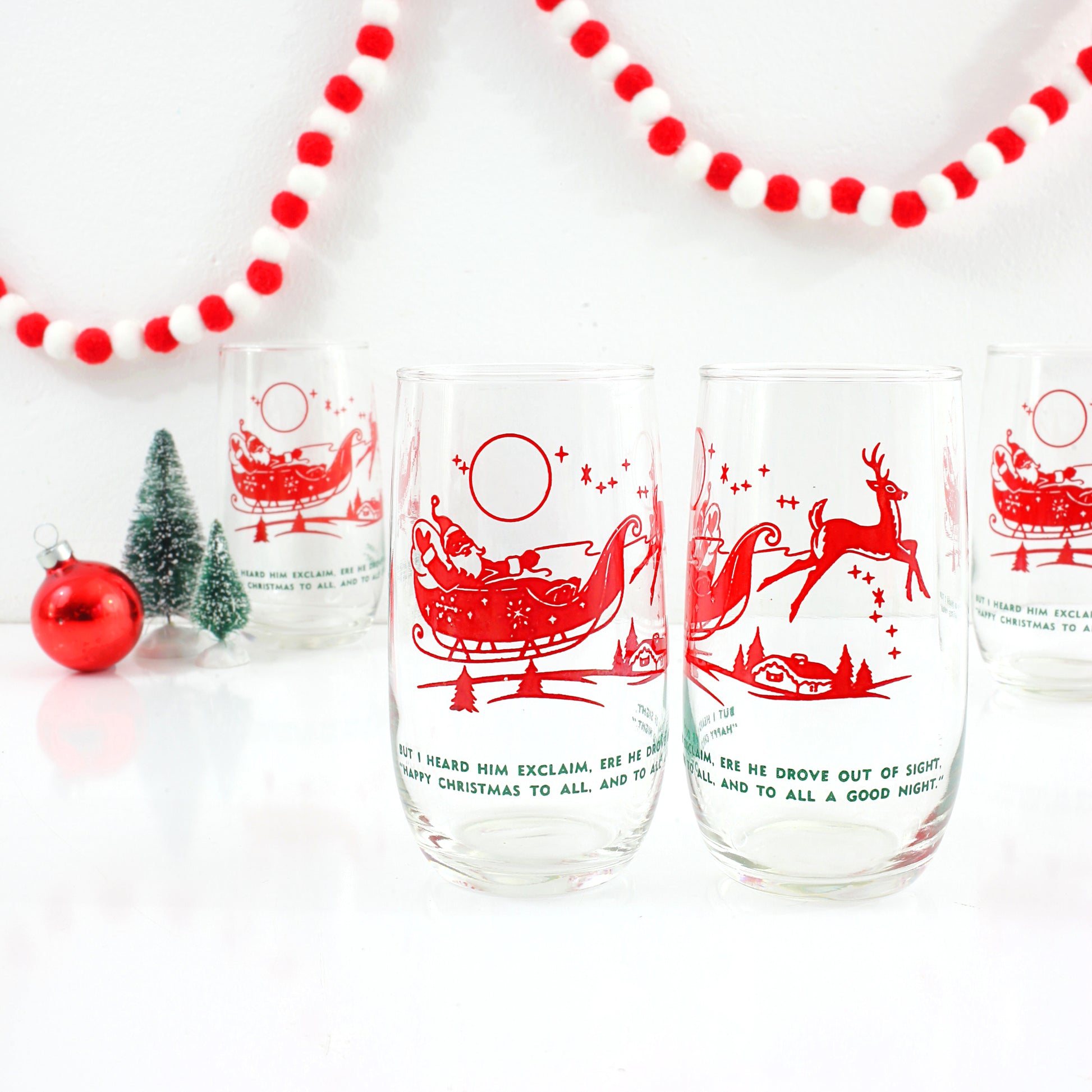 Twas the Night Before Christmas Double Old-Fashioned Glasses - Mixed - Set  of 4