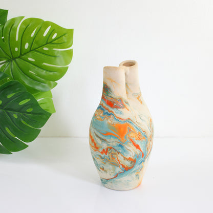 SOLD - Vintage Large Nemadji Pottery Wedding Vase