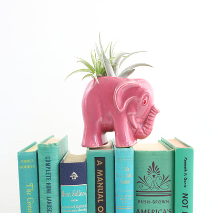 SOLD - Vintage Pink Elephant Planter